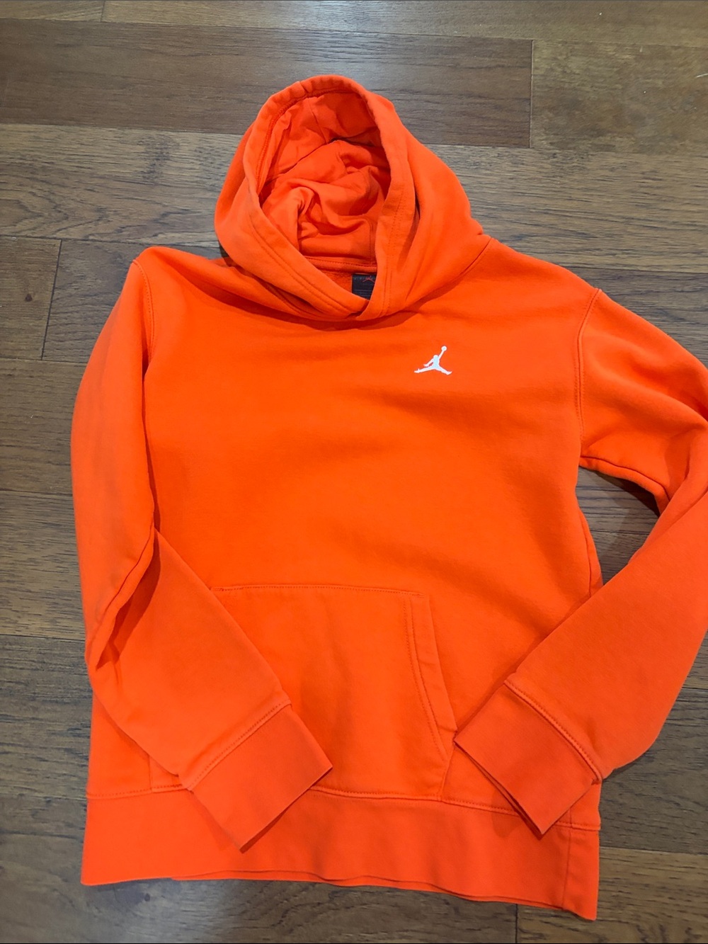 Jordan Orange Kids Hoodie with White Jumpman Logo